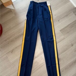 Marlow White Premium Officer NCO ASU Dress Pants Womens 10MT Gold Braid